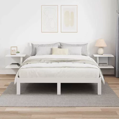  Éjjeli asztal 2 pcs Fehér 40 x 30 x 25 cm Faanyag