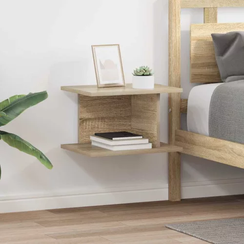  Éjjeli asztal 2 pcs Sonoma tölgy 40 x 30 x 25 cm Faanyag