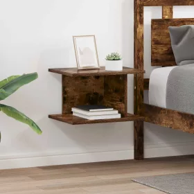    Éjjeli asztal 2 pcs Füstölt tölgy 40 x 30 x 25 cm Faanyag