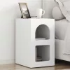 Éjjeli asztal 2 pcs Fehér 29.5 x 35 x 50 cm Faanyag