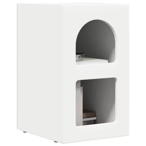  Éjjeli asztal 2 pcs Fehér 29.5 x 35 x 50 cm Faanyag