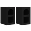  Éjjeli asztal 2 pcs Fekete 29.5 x 35 x 50 cm Faanyag