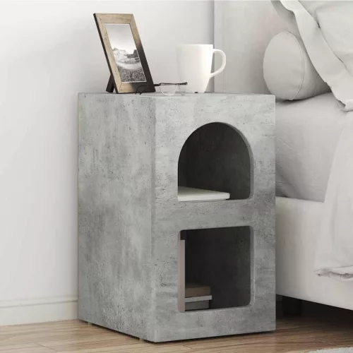  Éjjeli asztal Beton Szürke 29.5 x 35 x 50 cm Faanyag