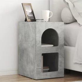    Éjjeli asztal 2 pcs Beton Szürke 29.5 x 35 x 50 cm Faanyag