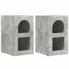  Éjjeli asztal 2 pcs Beton Szürke 29.5 x 35 x 50 cm Faanyag