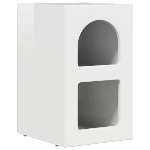  Éjjeli asztal Magas Fényű Fehér 29.5 x 35 x 50 cm Faanyag