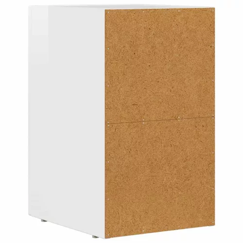  Éjjeli asztal Magas Fényű Fehér 29.5 x 35 x 50 cm Faanyag