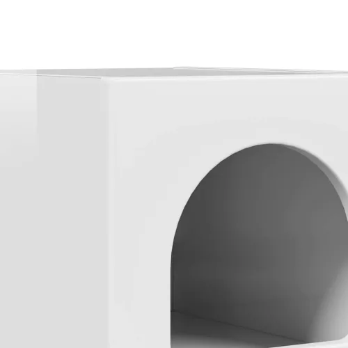  Éjjeli asztal Magas Fényű Fehér 29.5 x 35 x 50 cm Faanyag