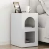  Éjjeli asztal 2 pcs Magas Fényű Fehér 29.5 x 35 x 50 cm Faanyag