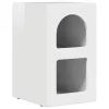  Éjjeli asztal 2 pcs Magas Fényű Fehér 29.5 x 35 x 50 cm Faanyag