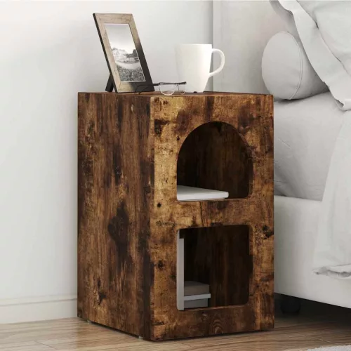  Éjjeli asztal 2 pcs Füstölt tölgy 29.5 x 35 x 50 cm Faanyag