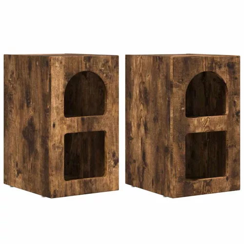  Éjjeli asztal 2 pcs Füstölt tölgy 29.5 x 35 x 50 cm Faanyag