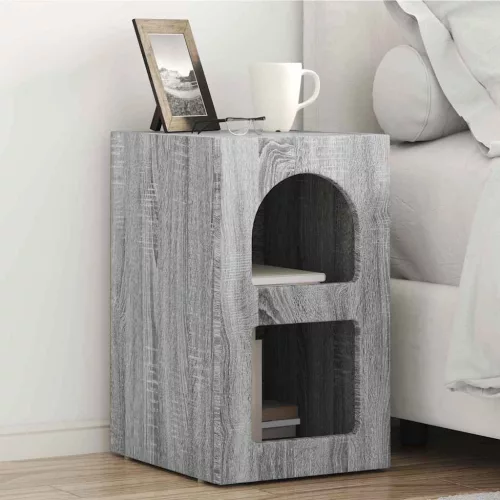  Éjjeli asztal 2 pcs Szürke Sonoma 29.5 x 35 x 50 cm Faanyag