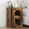  Éjjeli asztal 2 pcs Öreg fa 29.5 x 35 x 50 cm Faanyag