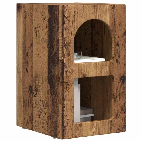  Éjjeli asztal 2 pcs Öreg fa 29.5 x 35 x 50 cm Faanyag