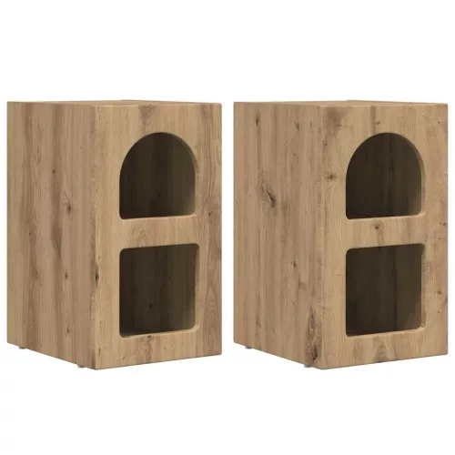  Éjjeli asztal 2 pcs Artisan tölgy 29.5 x 35 x 50 cm Faanyag