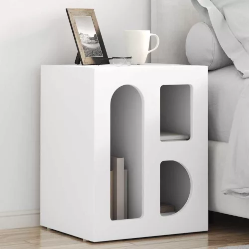  Éjjeli asztal Fehér 40 x 35 x 50 cm Faanyag