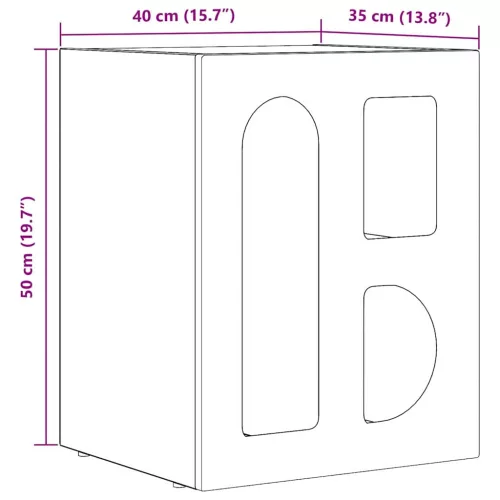  Éjjeli asztal Fehér 40 x 35 x 50 cm Faanyag