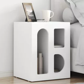  Éjjeli asztal 2 pcs Fehér 40 x 35 x 50 cm Faanyag