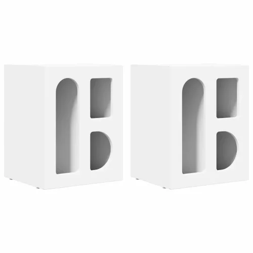  Éjjeli asztal 2 pcs Fehér 40 x 35 x 50 cm Faanyag