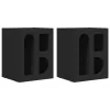  Éjjeli asztal 2 pcs Fekete 40 x 35 x 50 cm Faanyag