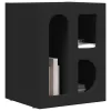  Éjjeli asztal 2 pcs Fekete 40 x 35 x 50 cm Faanyag