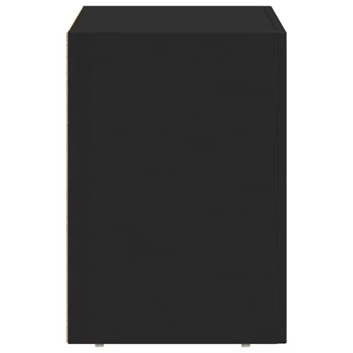  Éjjeli asztal 2 pcs Fekete 40 x 35 x 50 cm Faanyag