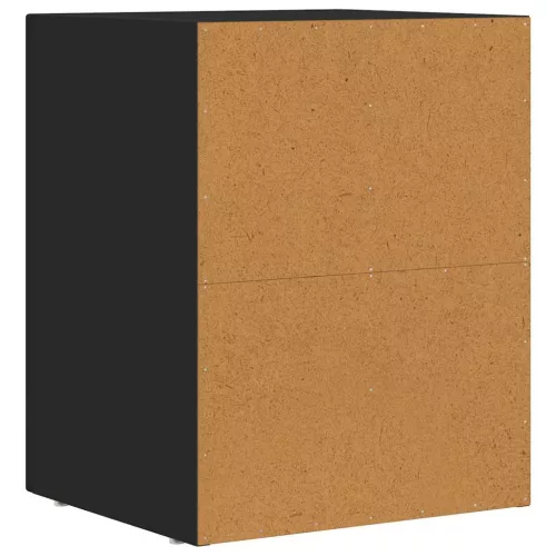  Éjjeli asztal 2 pcs Fekete 40 x 35 x 50 cm Faanyag