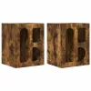  Éjjeli asztal 2 pcs Füstölt tölgy 40 x 35 x 50 cm Faanyag