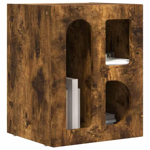  Éjjeli asztal 2 pcs Füstölt tölgy 40 x 35 x 50 cm Faanyag