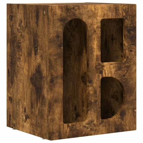  Éjjeli asztal 2 pcs Füstölt tölgy 40 x 35 x 50 cm Faanyag