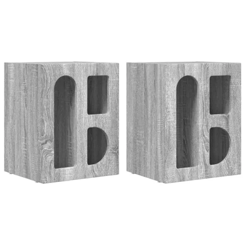  Éjjeli asztal 2 pcs Szürke Sonoma 40 x 35 x 50 cm Faanyag