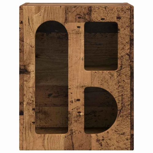  Éjjeli asztal 2 pcs Öreg fa 40 x 35 x 50 cm Faanyag