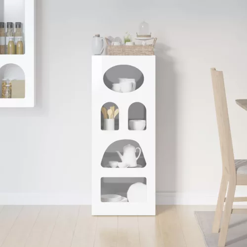  Széf Magas Fényű Fehér 40 x 35 x 100,5 cm Faanyag