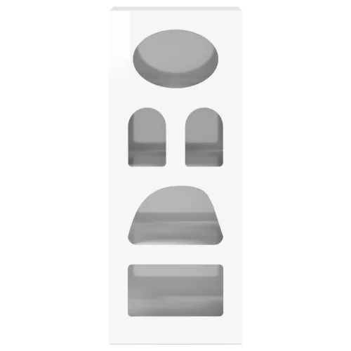  Széf Magas Fényű Fehér 40 x 35 x 100,5 cm Faanyag