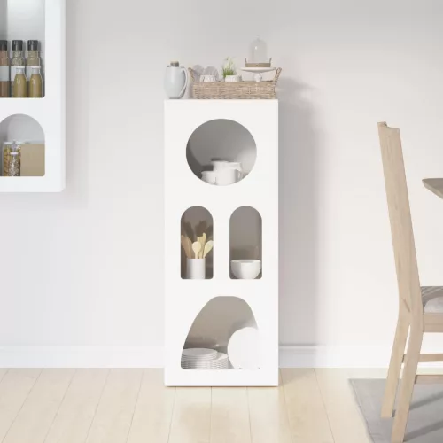  Széf Magas Fényű Fehér 40 x 35 x 100,5 cm Faanyag