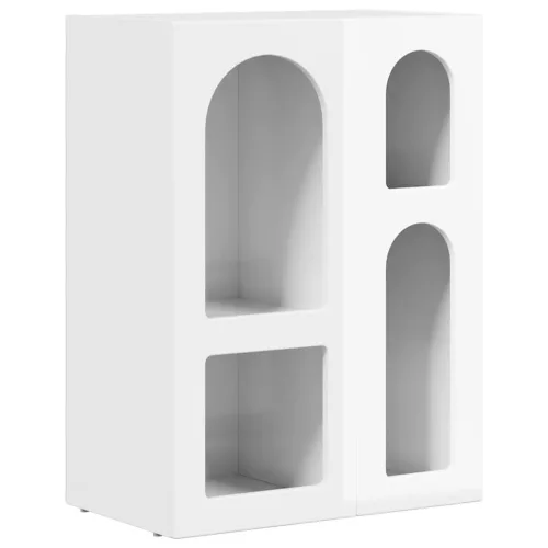  Széf Magas Fényű Fehér 59 x 35 x 80.5 cm Faanyag