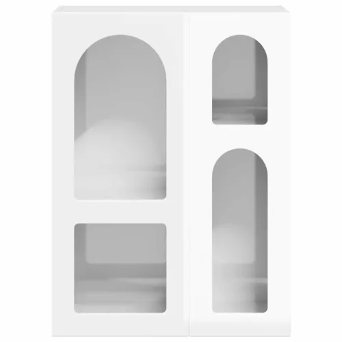  Széf Magas Fényű Fehér 59 x 35 x 80.5 cm Faanyag