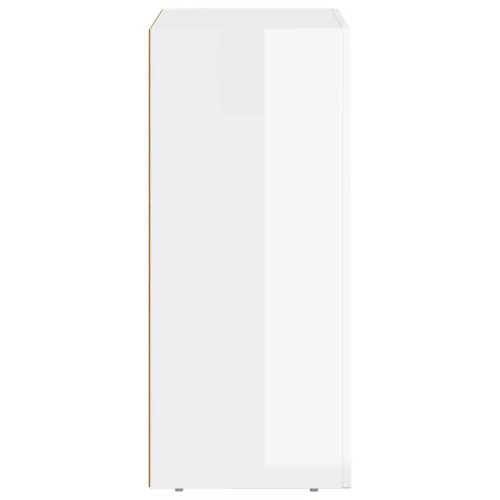  Széf Magas Fényű Fehér 59 x 35 x 80.5 cm Faanyag