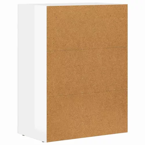  Széf Magas Fényű Fehér 59 x 35 x 80.5 cm Faanyag