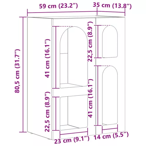 Széf Öreg fa 59 x 35 x 80.5 cm Faanyag
