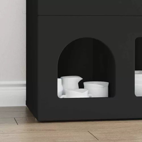  Széf Fekete 80,5 x 35 x 59 cm Faanyag