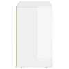  Széf Magas Fényű Fehér 80,5 x 35 x 59 cm Faanyag