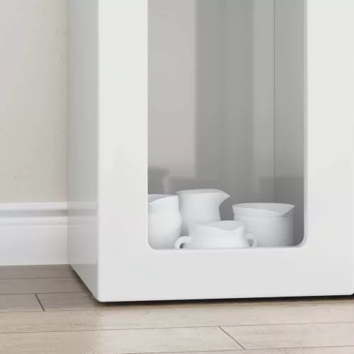  Széf Magas Fényű Fehér 59 x 35 x 100,5 cm Faanyag