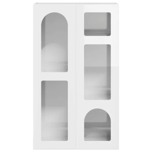  Széf Magas Fényű Fehér 59 x 35 x 100,5 cm Faanyag