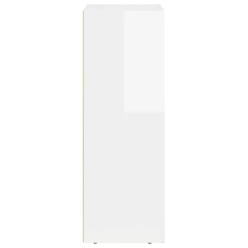  Széf Magas Fényű Fehér 59 x 35 x 100,5 cm Faanyag