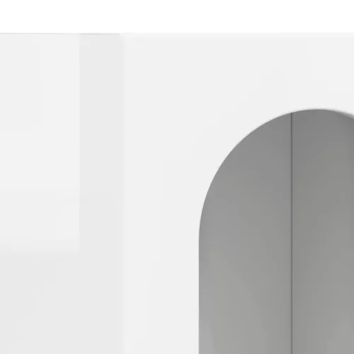  Széf Magas Fényű Fehér 59 x 35 x 100,5 cm Faanyag