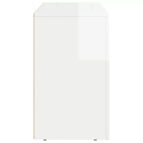  Széf Magas Fényű Fehér 100 x 35 x 59 cm Faanyag