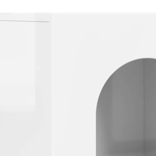  Széf Magas Fényű Fehér 100 x 35 x 59 cm Faanyag