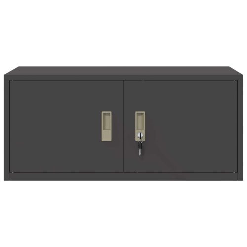  Tárolószekrény Fekete 90 x 40 x 40 cm Hidegen Hengerelt Acél